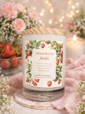 Strawberry Fields Scented Candle - Scentsational